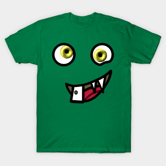 Goofy Monster Face T-Shirt by SirGreenKnight